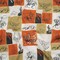 1 Yard Crinkled Cotton Gauzy Woven Red Orange Beige White Western Patchwork Fabric